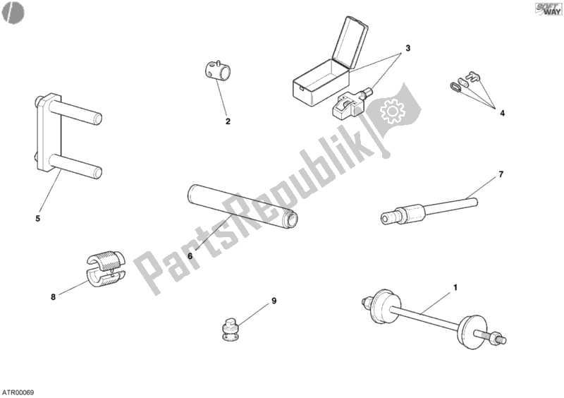 All parts for the Workshop Service Tools, Frame of the Ducati Monster 620 USA 2005